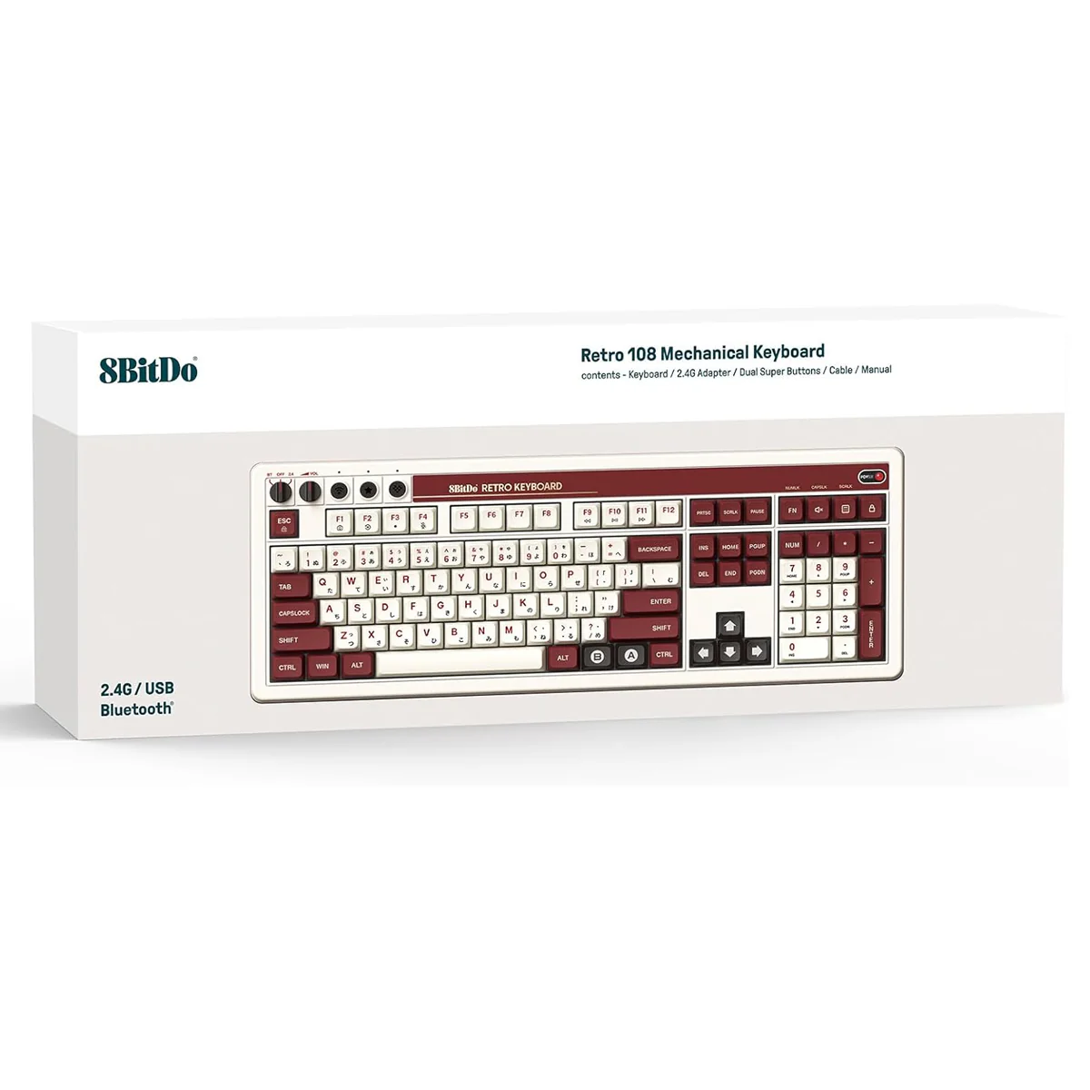8Bitdo Retro 108 Mechanical Keyboard (Fami Edition, N Edition) (85HC) - Image 11