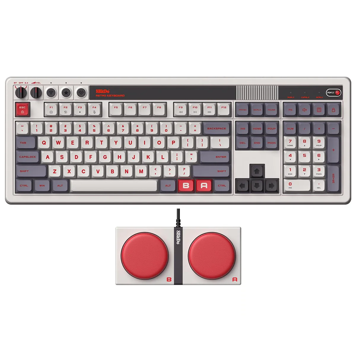 8Bitdo Retro 108 Mechanical Keyboard (Fami Edition, N Edition) (85HC) - Image 12