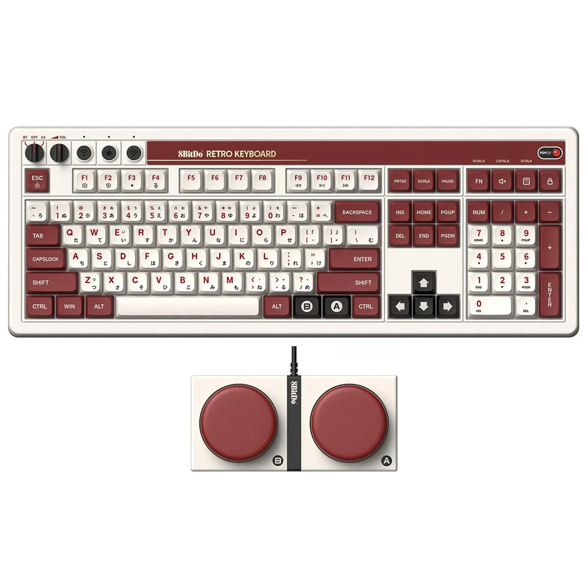 8Bitdo Retro 108 Mechanical Keyboard (Fami Edition, N Edition) (85HC) - Image 2