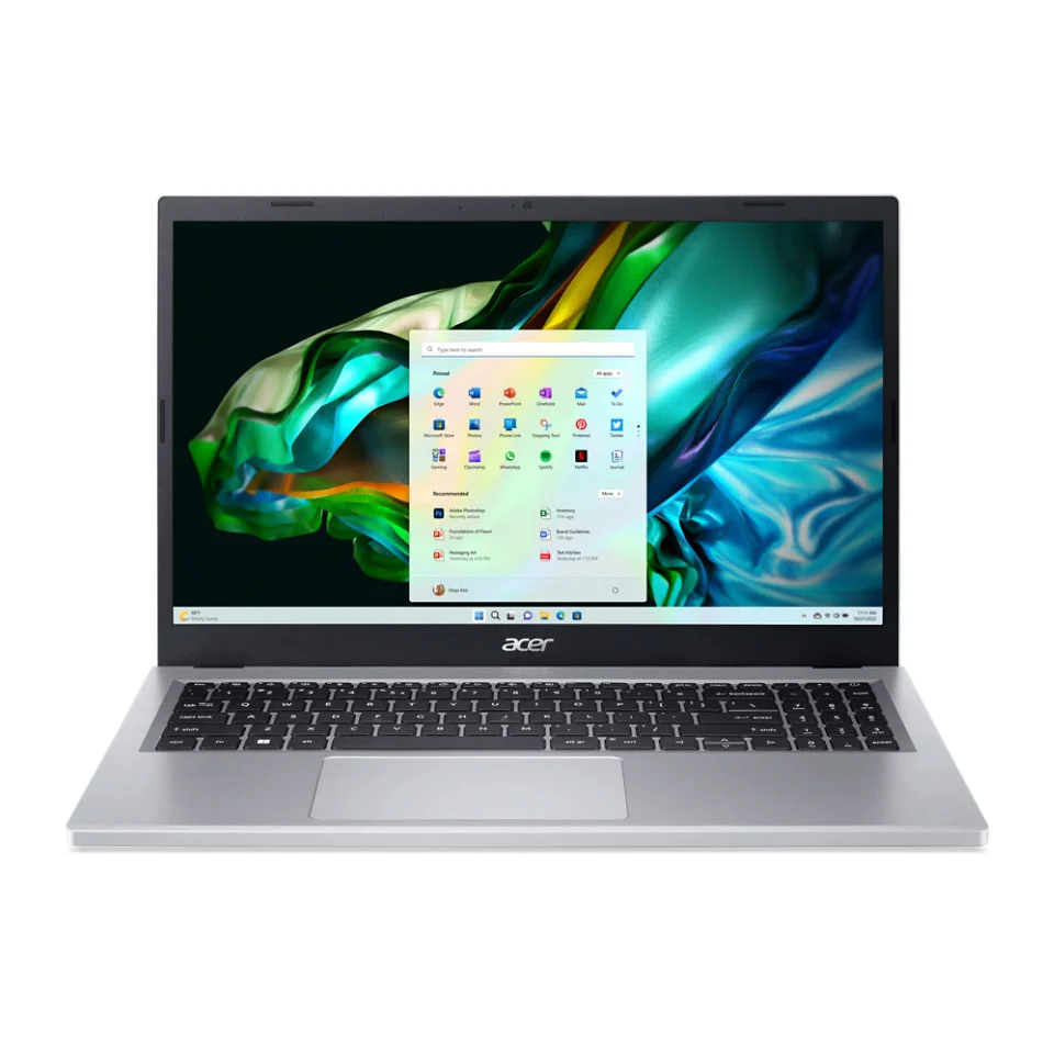 Acer Aspire 3 A315-24P-R9ZN Laptop (Pure Silver) | 15.6" FHD (1920x1080) | Ryzen 5 7520U | 8GB RAM | 512GB SSD | AMD Radeon Graphics | Windows 11 Home | MS Office Home & Student 2021 | Acer Entry Run Rate Backpack E-1620-P - Image 3