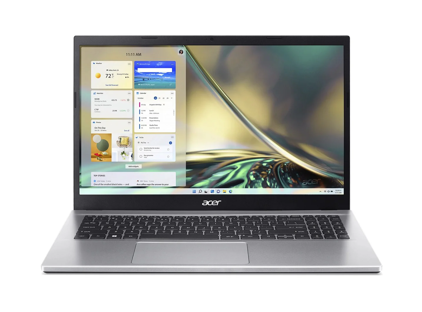 Acer Aspire 3 A315-59-568X 15.6" FHD Laptop (Pure Silver) | 15.6" FHD (1920x1080) | i5-1235U | 8GB RAM | 512GB SSD | Intel UHD Graphics | Windows 11 Home | MS Office Home & Student 2021 | Acer Entry Run Rate Backpack E-1620-P (LZBPKM6B12) - Image 2