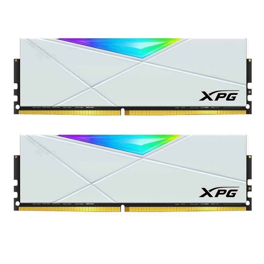 Adata XPG Spectrix D50 16GB (2x8GB) DDR4 RGB 3600MHz PC4-28800 CL18-22-22 1.35V Desktop Memory (White) (AX4U36008G18I-DW50)