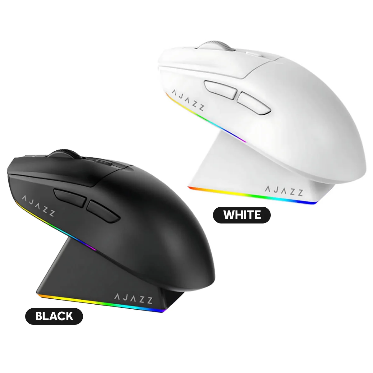 Ajazz AJ139 V2 MC Tri-Mode Gaming Mouse (Black, White) - Image 9