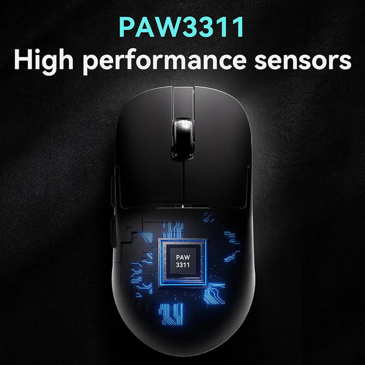 Ajazz AJ159P MC Tri-Mode Gaming Mouse (Black, White) - Image 3