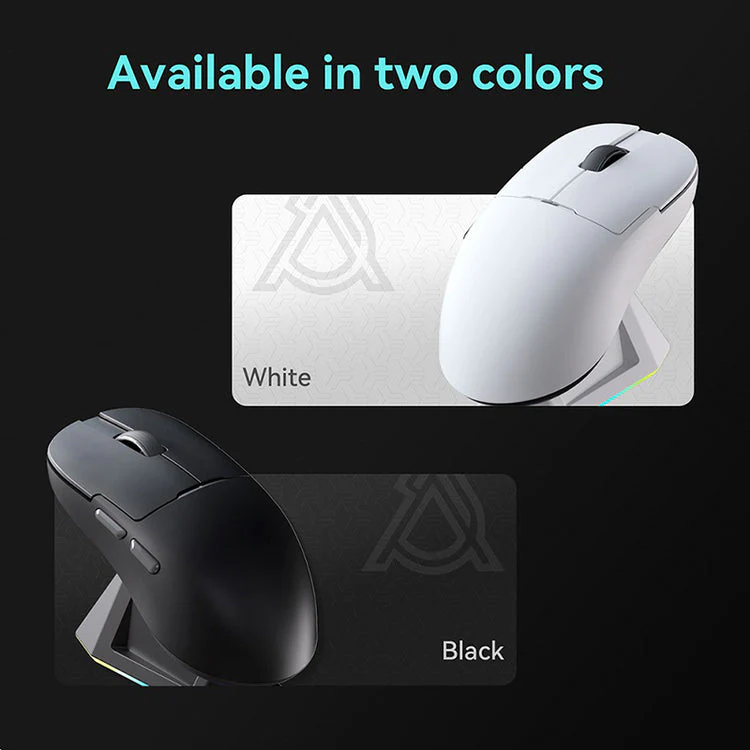 Ajazz AJ159P MC Tri-Mode Gaming Mouse (Black, White) - Image 6