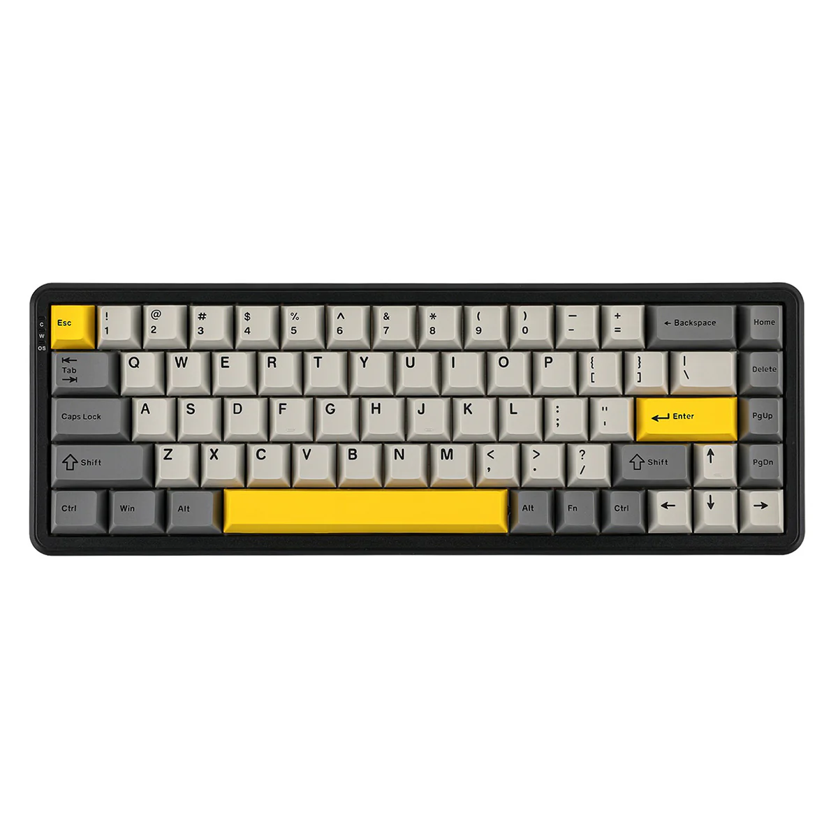 Ajazz AK680 Max RGB Tri-Mode 68-Keys Aluminum Positioning Plate Gasket-Mounted South Facing (1K Wireless + 8K Wired) Polling Rate Hot Swappable Mechanical Keyboard (Black/Grey/Yellow) (Magnetic Grain Switch) - Image 2