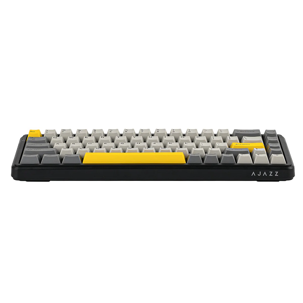 Ajazz AK680 Max RGB Tri-Mode 68-Keys Aluminum Positioning Plate Gasket-Mounted South Facing (1K Wireless + 8K Wired) Polling Rate Hot Swappable Mechanical Keyboard (Black/Grey/Yellow) (Magnetic Grain Switch) - Image 3