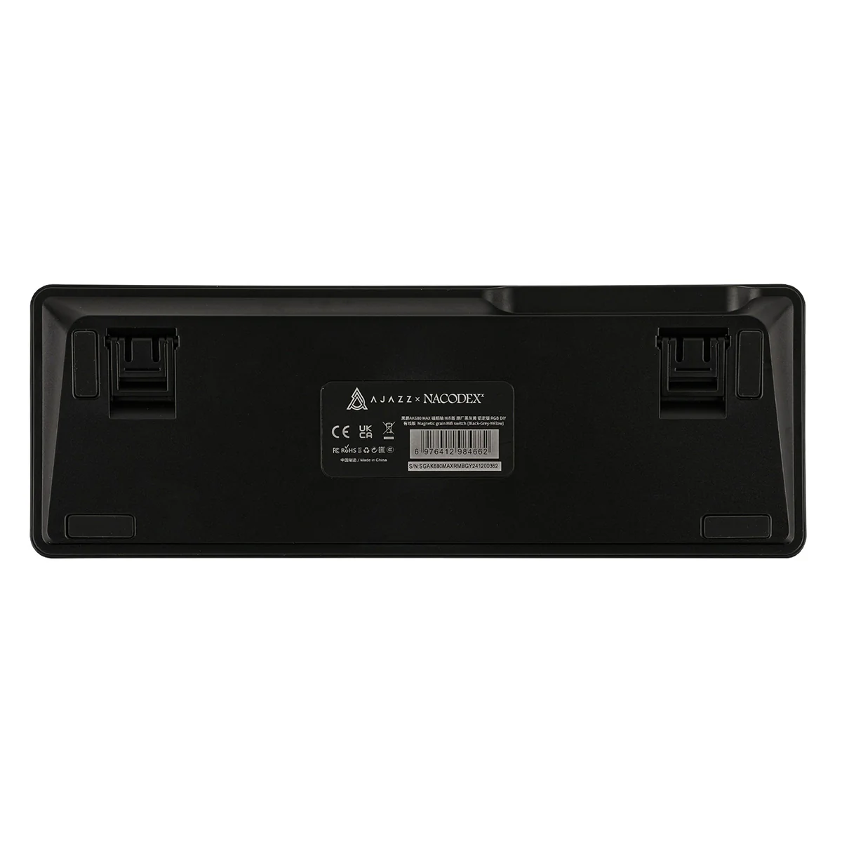 Ajazz AK680 Max RGB Tri-Mode 68-Keys Aluminum Positioning Plate Gasket-Mounted South Facing (1K Wireless + 8K Wired) Polling Rate Hot Swappable Mechanical Keyboard (Black/Grey/Yellow) (Magnetic Grain Switch) - Image 6