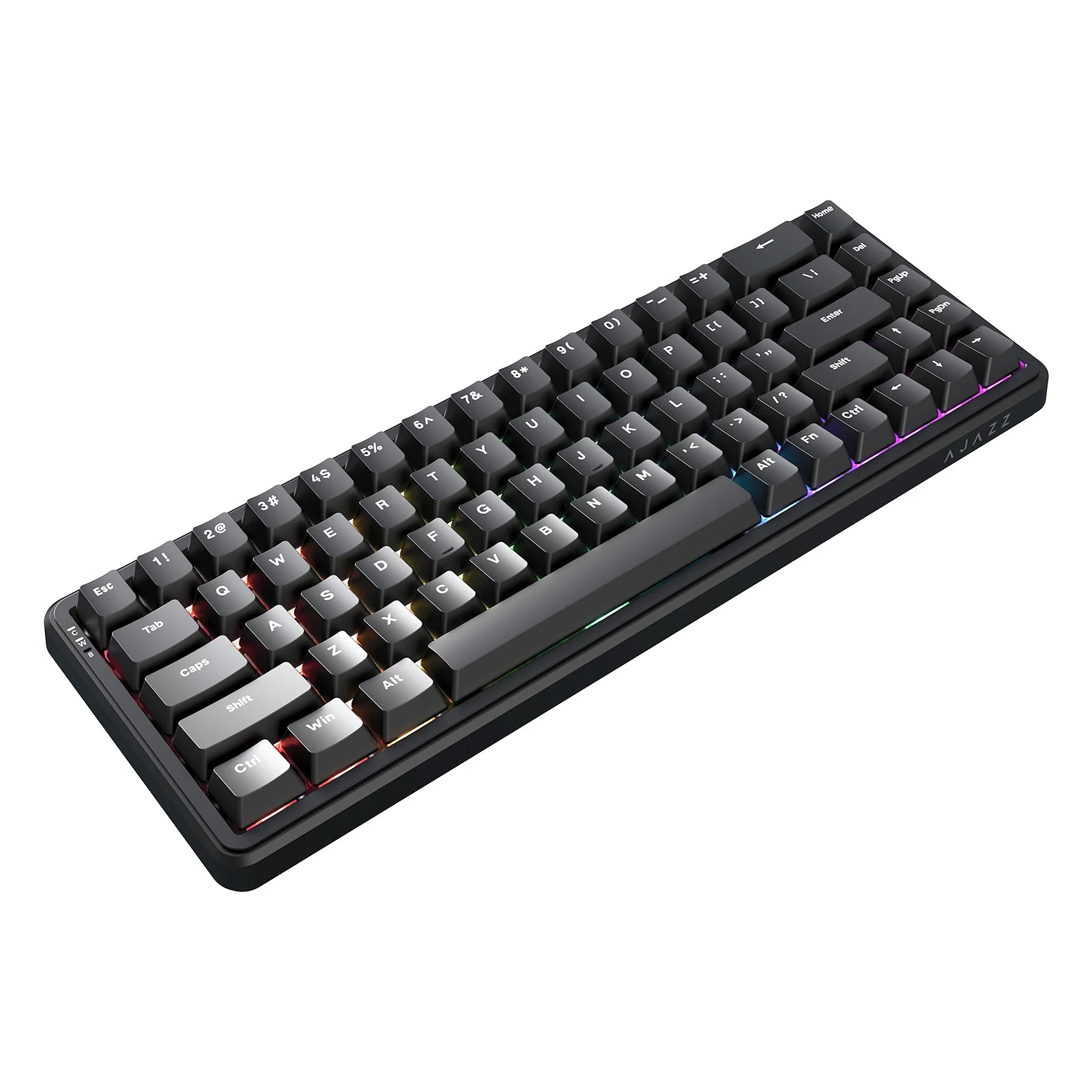 Ajazz AK680 Max RGB Tri-Mode 68-Keys Aluminum Positioning Plate Gasket-Mounted South Facing (1K Wireless + 8K Wired) Polling Rate Hot Swappable Mechanical Keyboard (Black) (Magnetic Grain Hifi Switch) - Image 4