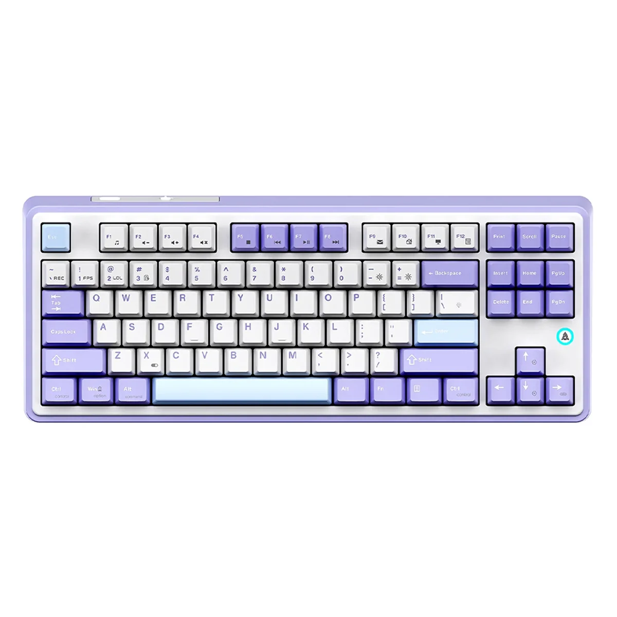 Ajazz AK870 RGB Wired 87-Keys TKL Gasket-mounted Hot Swappable Mechanical Keyboard (Purple/White/Blue) (Magnetic Switch)