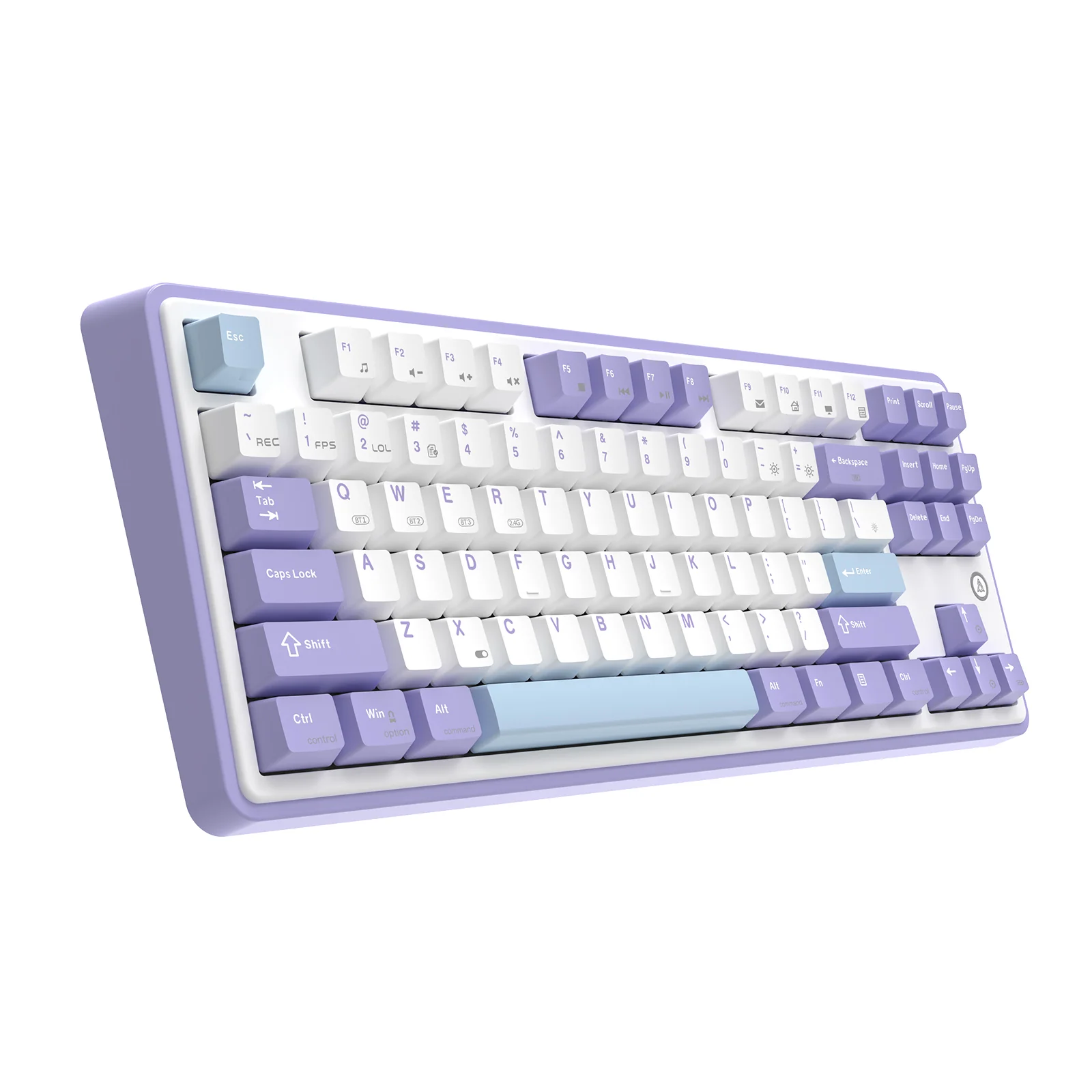 Ajazz AK870 RGB Wired 87-Keys TKL Gasket-mounted Hot Swappable Mechanical Keyboard (Purple/White/Blue) (Magnetic Switch) - Image 4