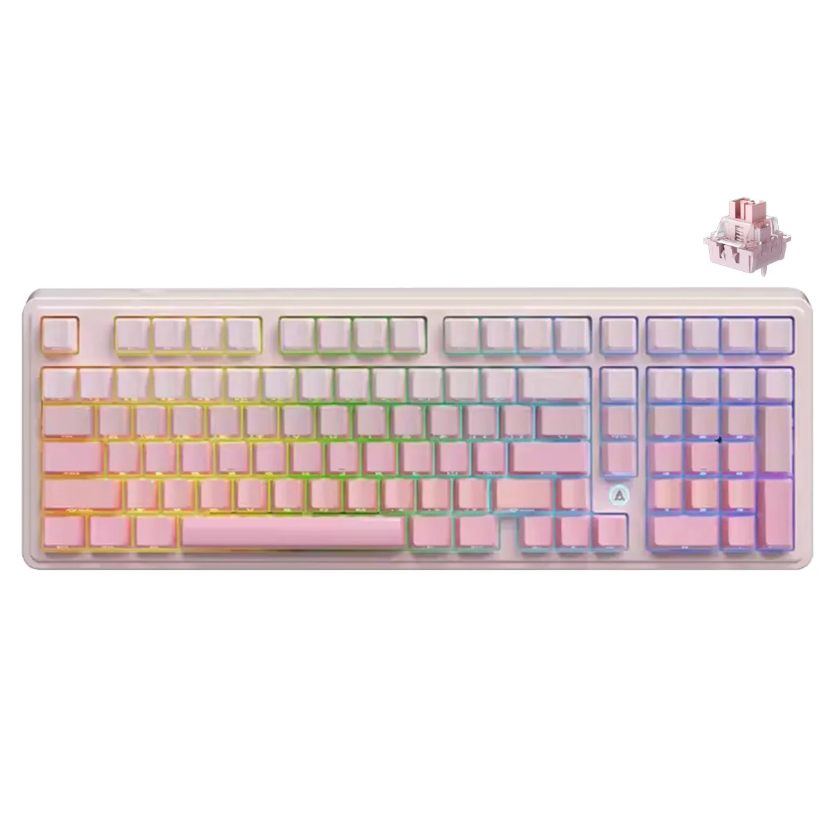 Ajazz AK980 Max RGB Wired 98-Keys Gasket-Mounted Hot-Swappable Mechanical Keyboard (Gradient Cat Ear Powder) (Magnetic Powder Shaft Switch) - Image 4