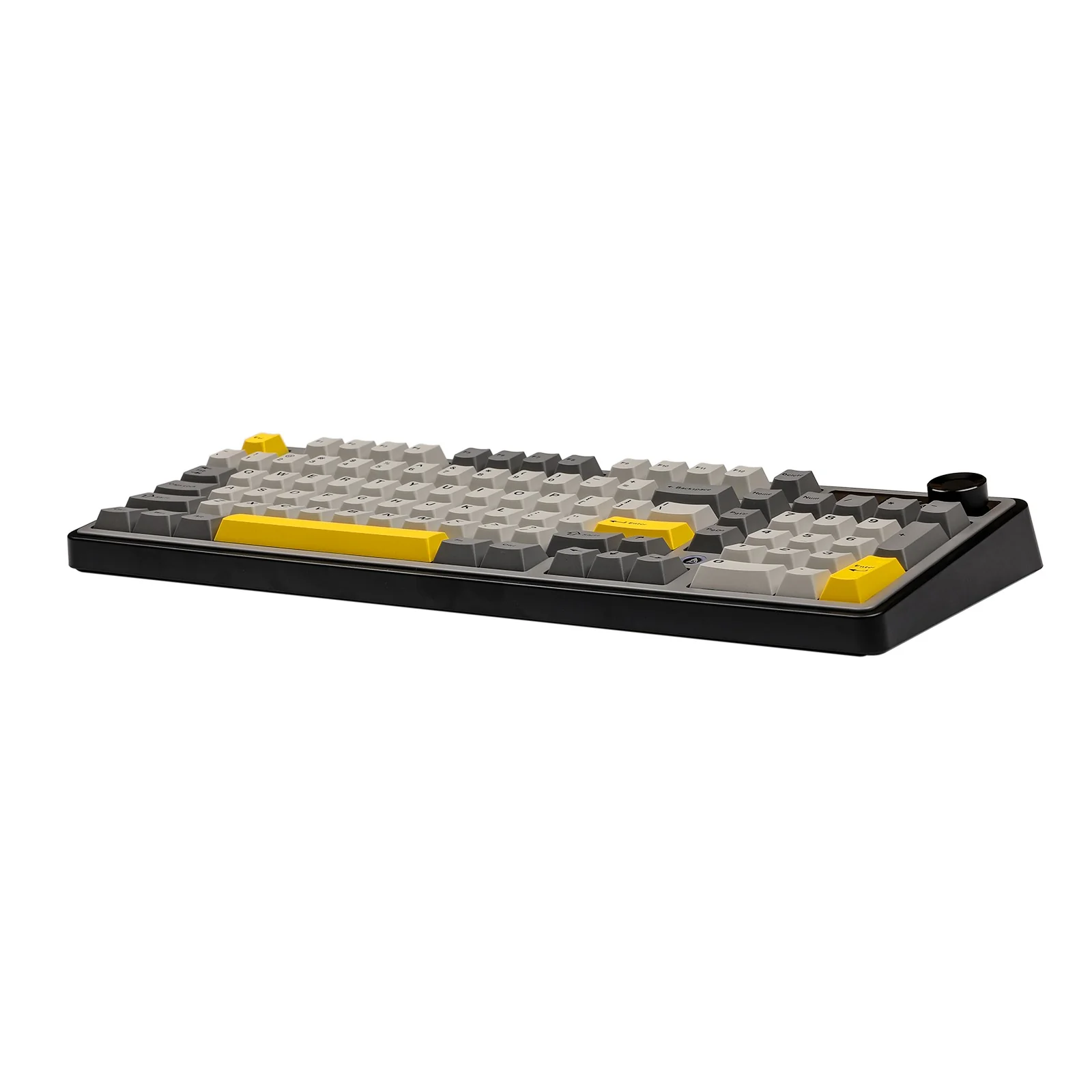 Ajazz AK980 RGB Tri-Mode 98% 97-Keys Gasket-Mounted Hot-Swappable Mechanical Keyboard with 1.14" TFT Display Screen & Knob (Black/Grey/Yellow) (Maillard Switch, Gift Switch V2) - Image 12