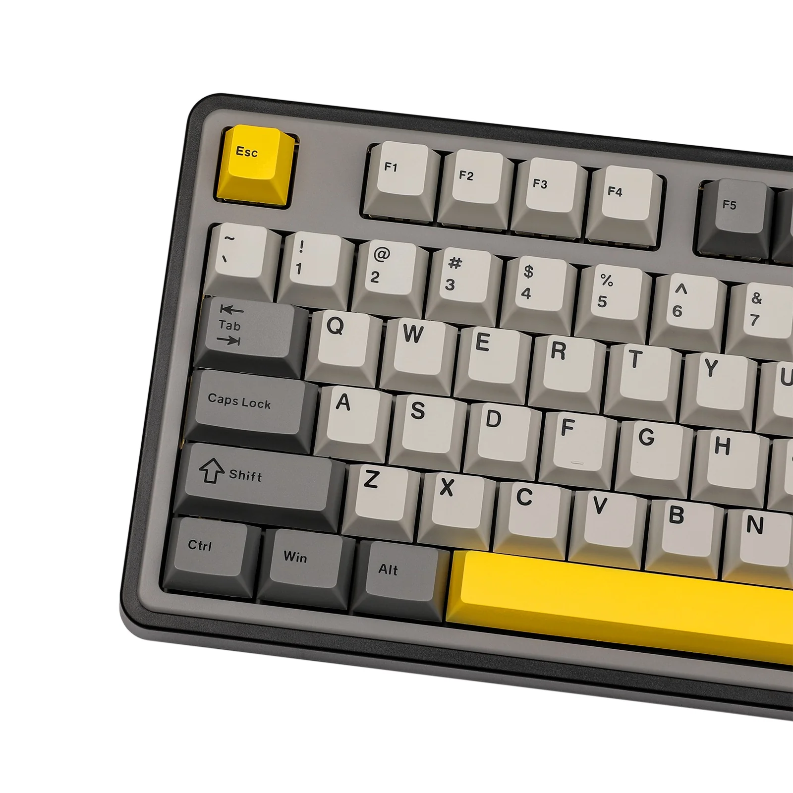 Ajazz AK980 RGB Tri-Mode 98% 97-Keys Gasket-Mounted Hot-Swappable Mechanical Keyboard with 1.14" TFT Display Screen & Knob (Black/Grey/Yellow) (Maillard Switch, Gift Switch V2) - Image 14