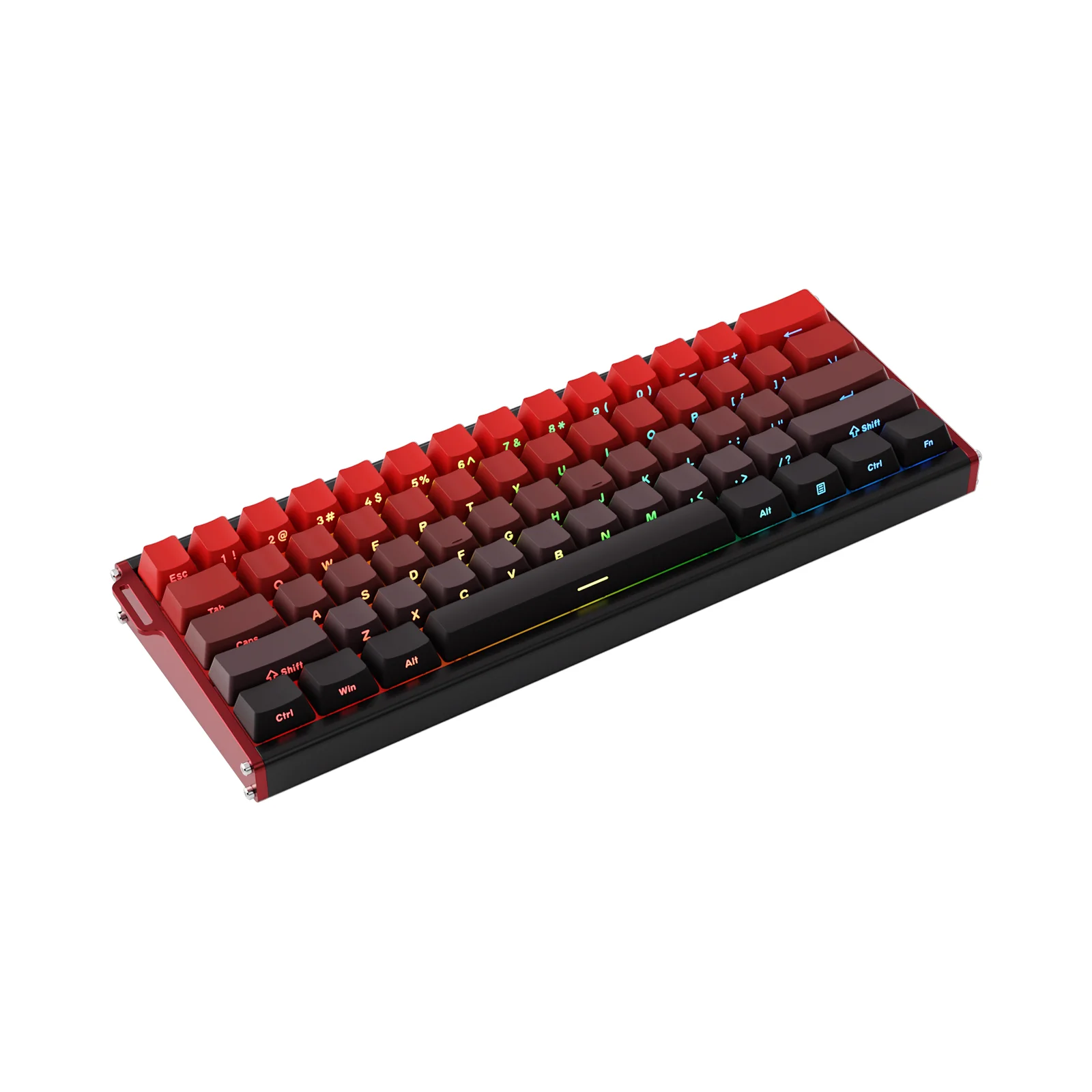 Ajazz ALUX60 RGB Wired 61-Keys Aluminum CNC Case Hot-Swappable Mechanical Keyboard (Gradient Side Engraving Lucky Strike) (Ketai Newcomer Magnetic Switch) - Image 4