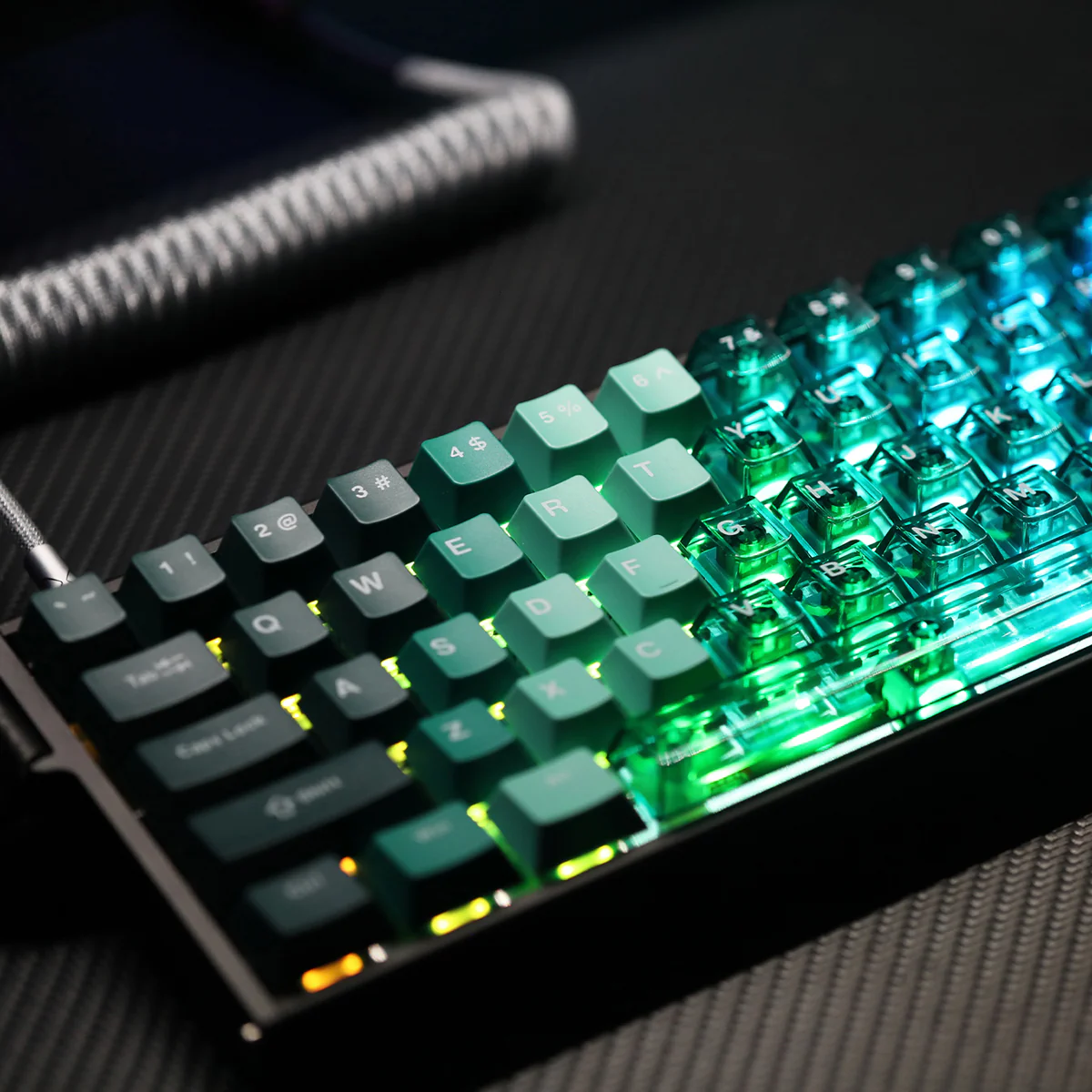 Ajazz ALUX60 RGB Wired 61-Keys Aluminum CNC Case Hot-Swappable Mechanical Keyboard (Gradient Side Engraving Lucky Strike) (Ketai Newcomer Magnetic Switch) - Image 17