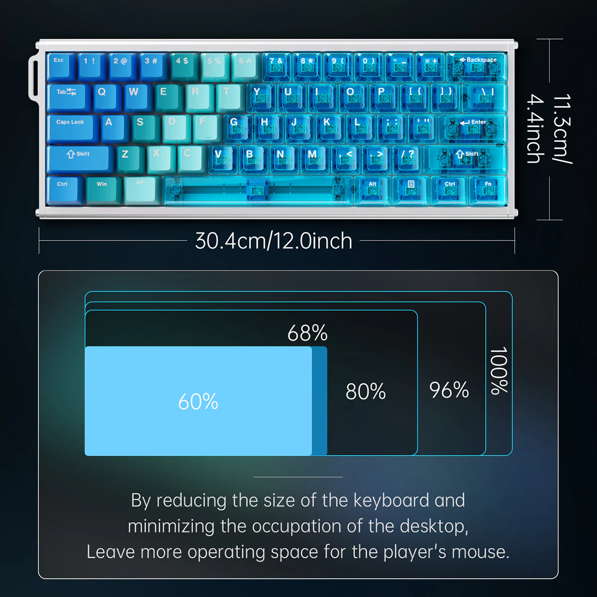Ajazz ALUX60 RGB Wired 61-Keys Aluminum CNC Case Hot-Swappable Mechanical Keyboard (Gradient Side Engraving Lucky Strike) (Ketai Newcomer Magnetic Switch) - Image 19