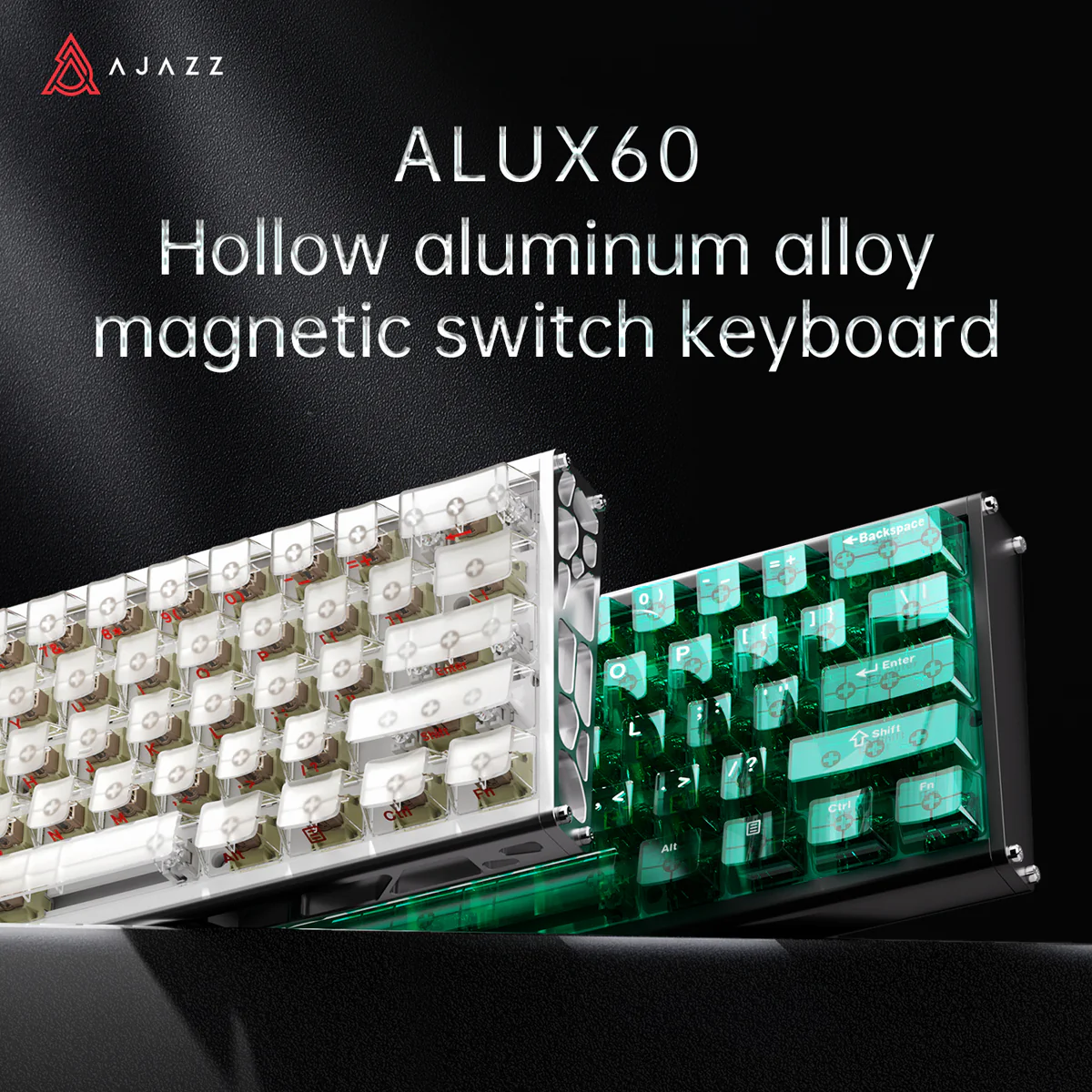 Ajazz ALUX60 RGB Wired 61-Keys Aluminum CNC Case Hot-Swappable Mechanical Keyboard (Gradient Side Engraving Lucky Strike) (Ketai Newcomer Magnetic Switch) - Image 8