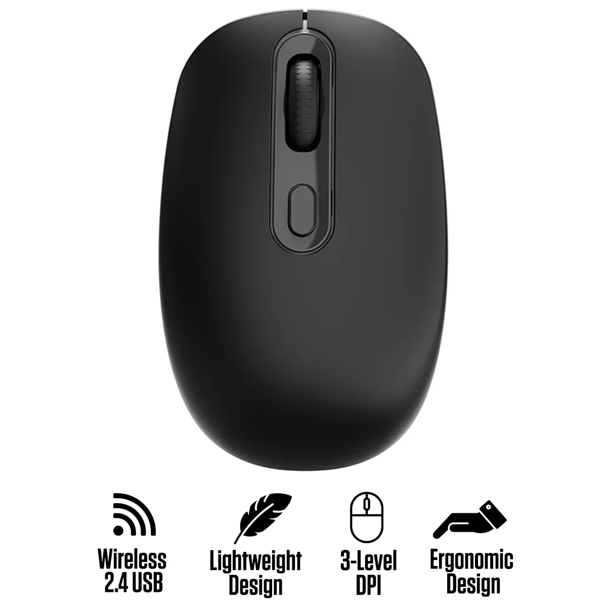 Nacodex x Ajazz NJ04 Wireless 2.4G Single-mode Lightweight Mouse (Black)
