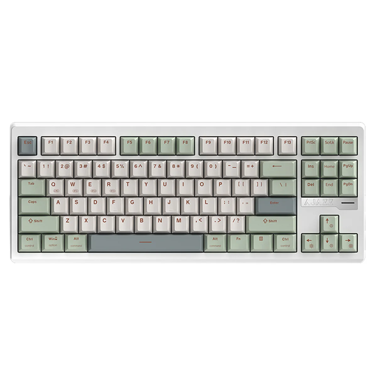 Ajazz QS87 RGB Tri-Mode 87-Keys Aluminum CNC Case Gasket-Mounted Hot-Swappable Mechanical Keyboard (Cyan/White/Blue) (Maillard Switch) - Image 2