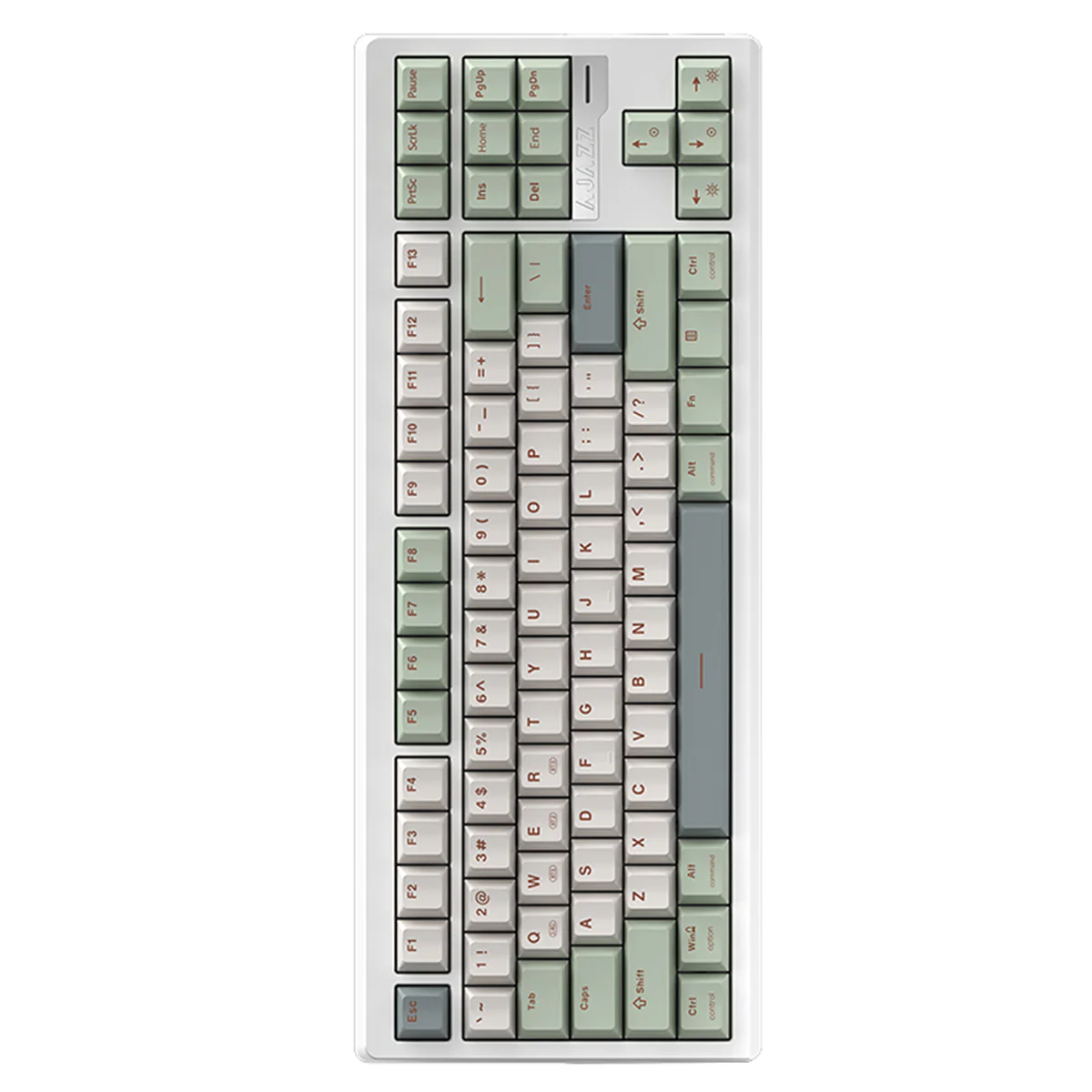 Ajazz QS87 RGB Tri-Mode 87-Keys Aluminum CNC Case Gasket-Mounted Hot-Swappable Mechanical Keyboard (Cyan/White/Blue) (Maillard Switch) - Image 4