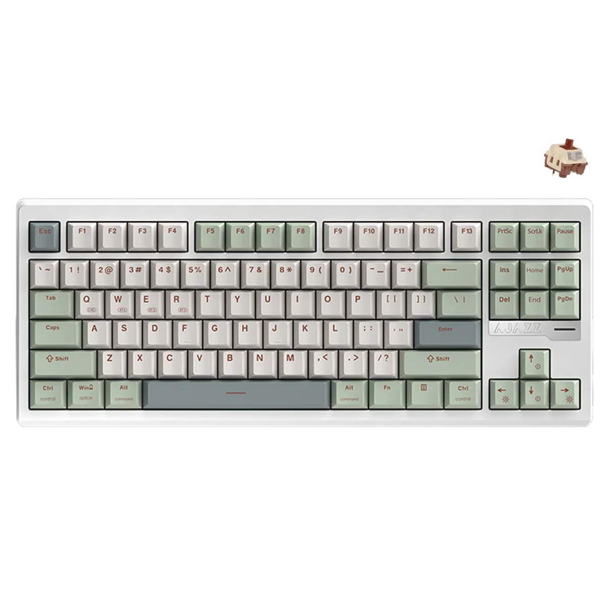 Ajazz QS87 RGB Tri-Mode 87-Keys Aluminum CNC Case Gasket-Mounted Hot-Swappable Mechanical Keyboard (Cyan/White/Blue) (Maillard Switch) - Image 5