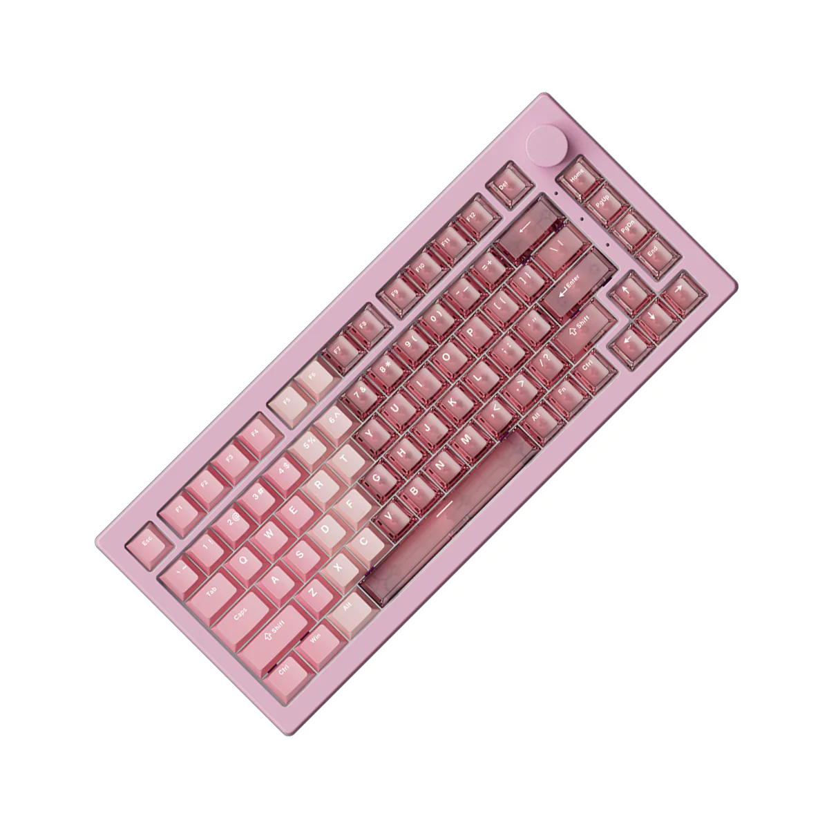 Akko 5075 V3 Multi-Mode RGB Hot-Swappable Mechanical Keyboard (Gradient Hybrid Pink Transparent) (Akko Frost Pink Switch) (013-003-087-04J-004) - Image 2