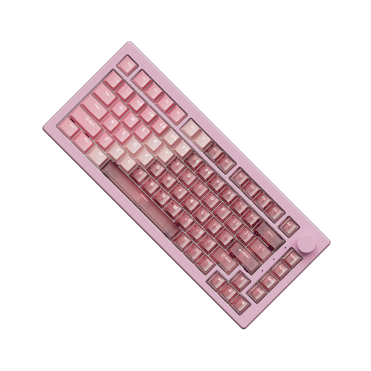 Akko 5075 V3 Multi-Mode RGB Hot-Swappable Mechanical Keyboard (Gradient Hybrid Pink Transparent) (Akko Frost Pink Switch) (013-003-087-04J-004) - Image 3