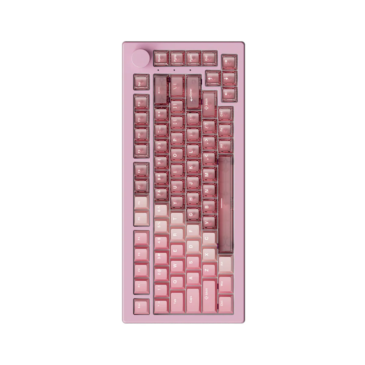 Akko 5075 V3 Multi-Mode RGB Hot-Swappable Mechanical Keyboard (Gradient Hybrid Pink Transparent) (Akko Frost Pink Switch) (013-003-087-04J-004) - Image 4