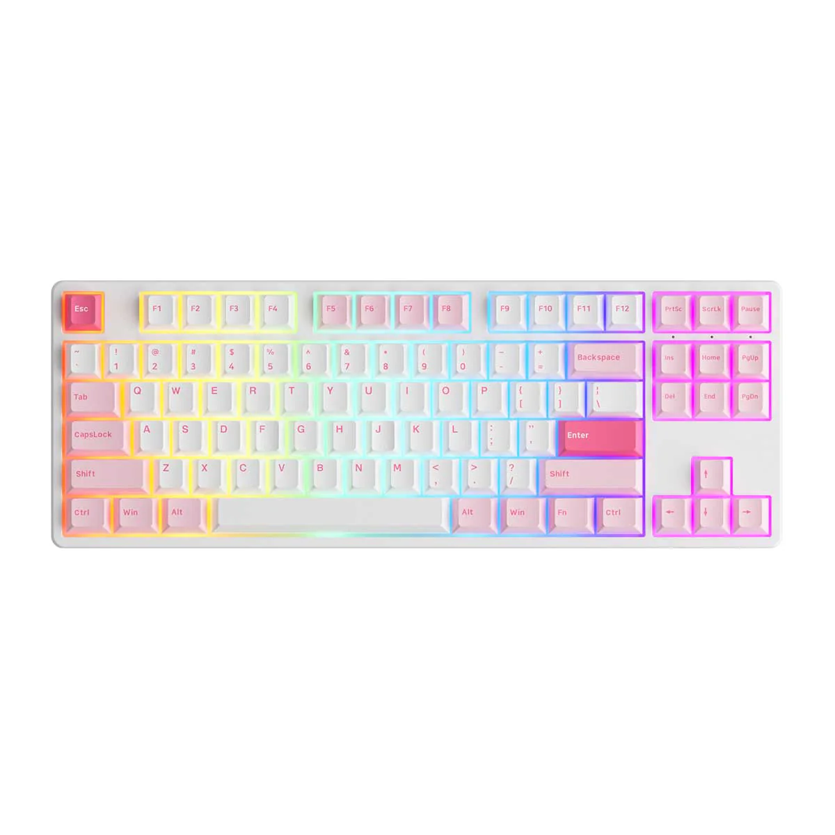 Akko 5087S Via RGB Hot-Swappable Mechanical Keyboard Prunus Lannesiana (Gateron Orange-Lubed) - Image 2