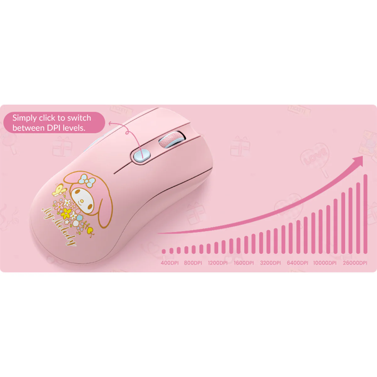 Akko AG ONE 8K Wireless Tri-Mode Gaming Mouse (My Melody) - Image 10