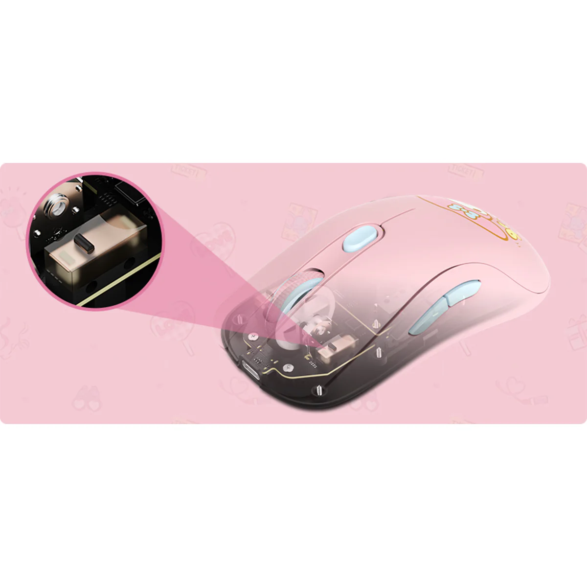 Akko AG ONE 8K Wireless Tri-Mode Gaming Mouse (My Melody) - Image 9