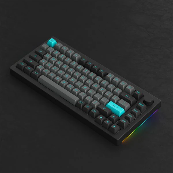 Akko Black & Cyan 5075B Plus Multi-Modes RGB Mechanical Keyboard (Akko CS Silver) - Image 3