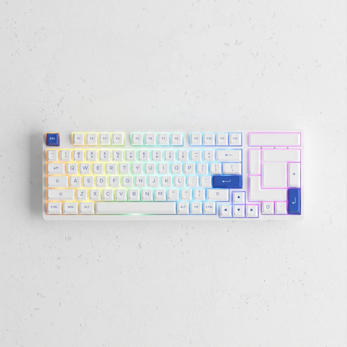 Akko Blue & White 3098N Multi-Modes RGB Mechanical Keyboard (TTC Flame Red Switch) - Image 10