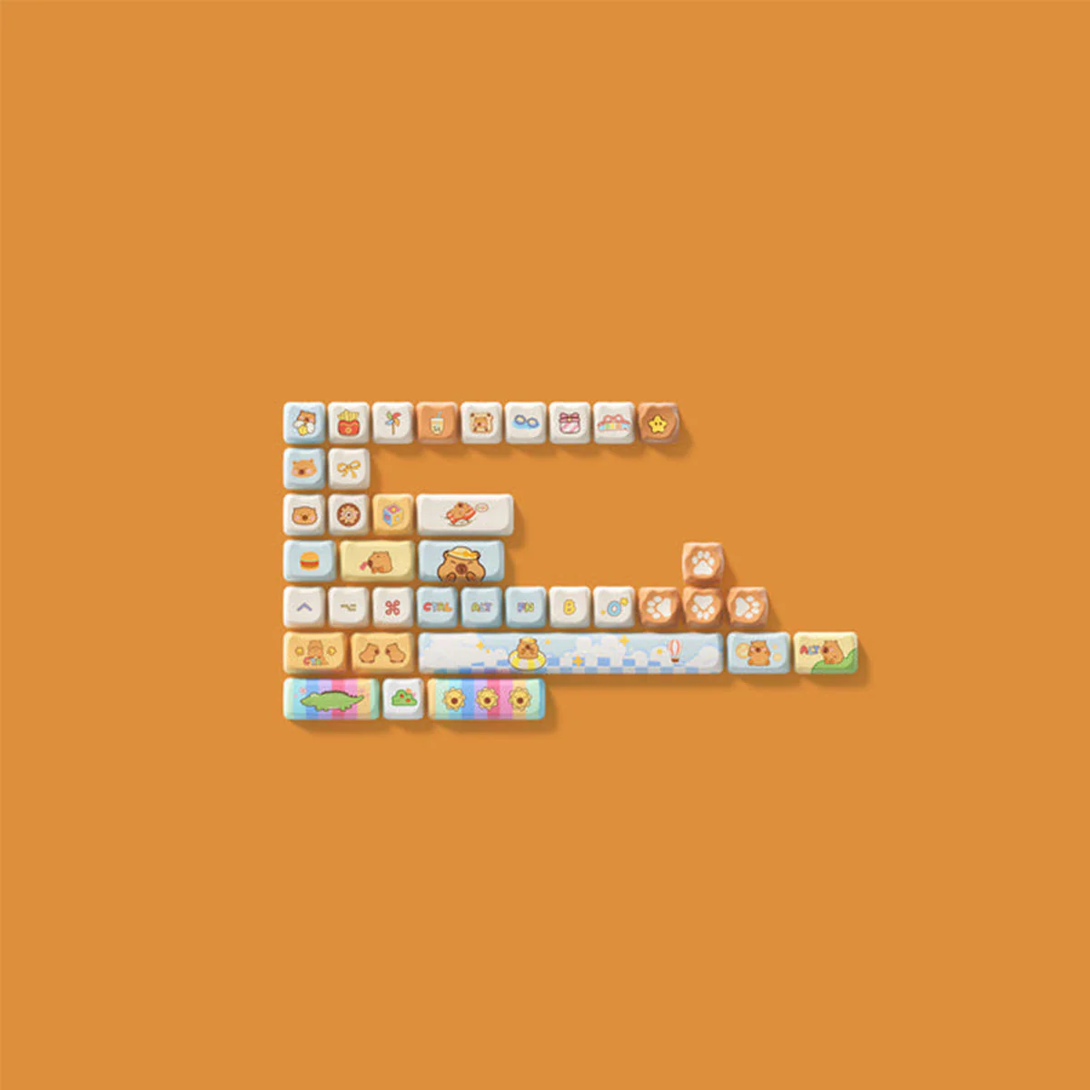Akko Capybara Keycap Set MAO Profile 142 Keys - Image 8