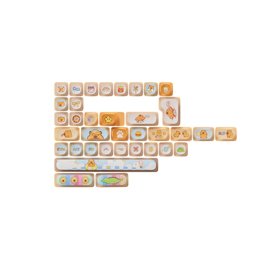 Akko Capybara Pudding Keycap Set MOA Profile 140 Keys - Image 11