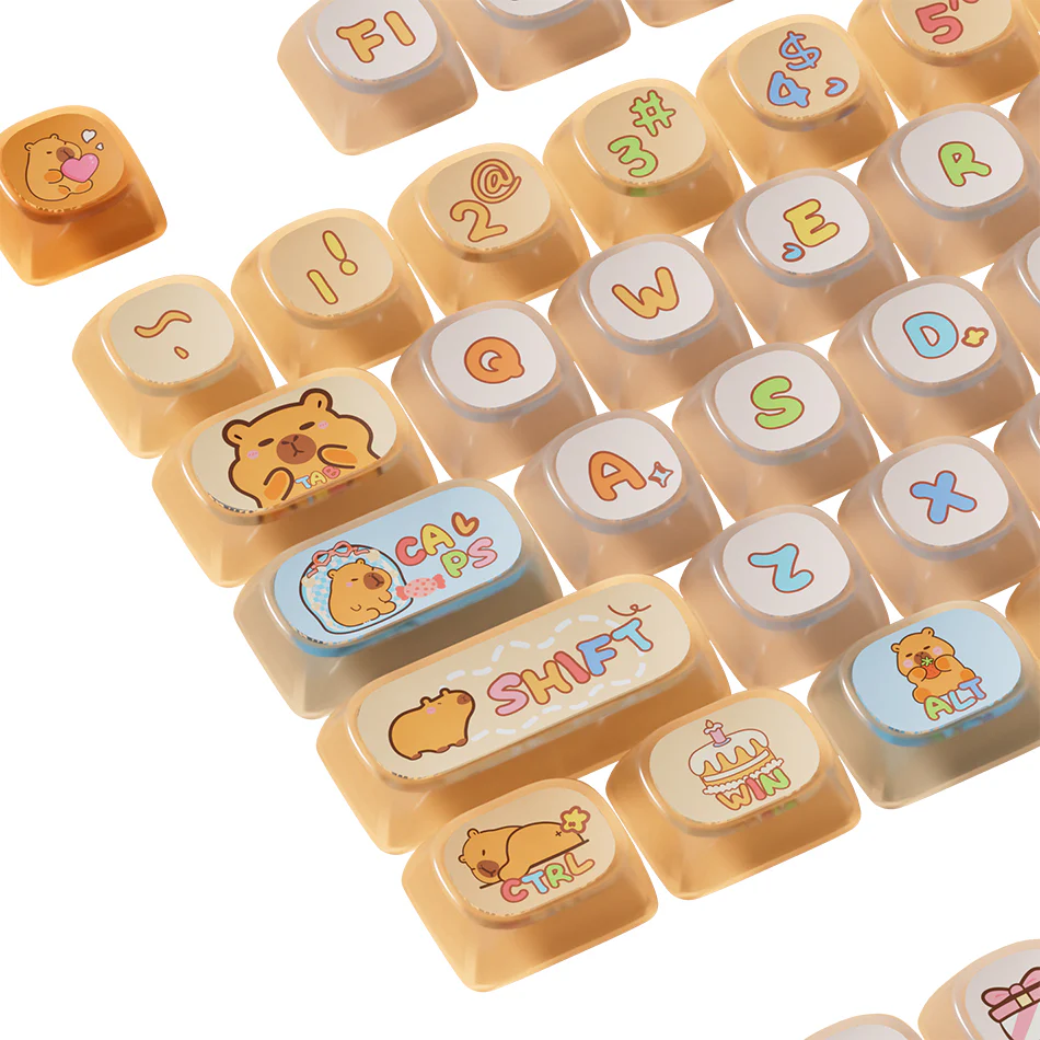 Akko Capybara Pudding Keycap Set MOA Profile 140 Keys - Image 12