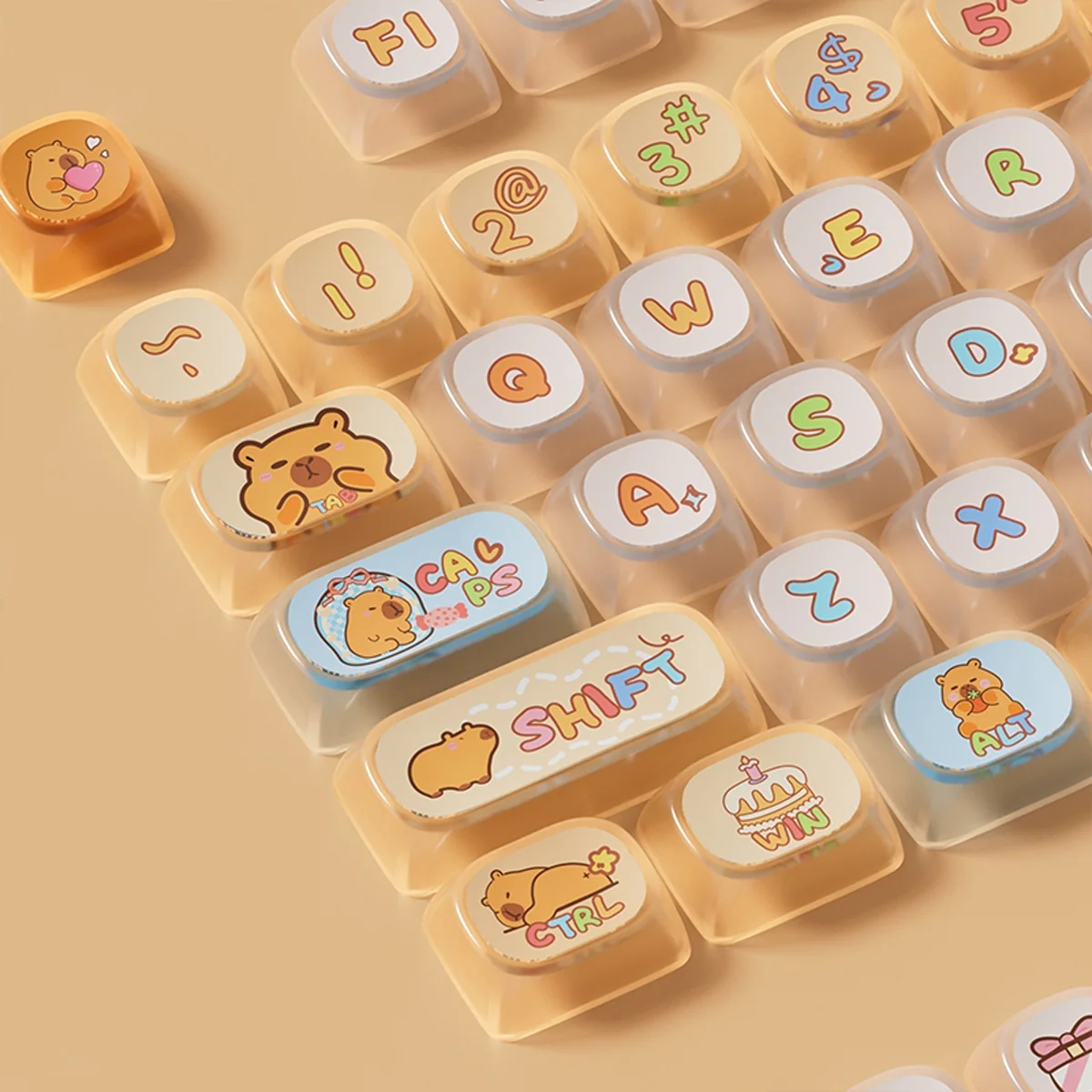 Akko Capybara Pudding Keycap Set MOA Profile 140 Keys - Image 4