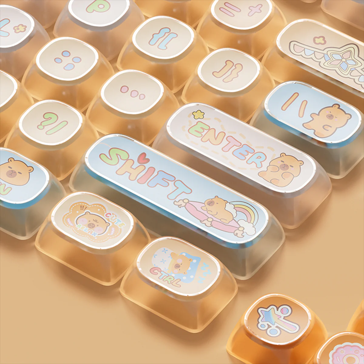 Akko Capybara Pudding Keycap Set MOA Profile 140 Keys - Image 5