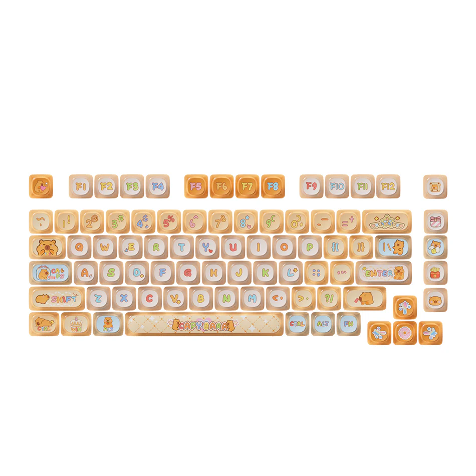 Akko Capybara Pudding Keycap Set MOA Profile 140 Keys - Image 7