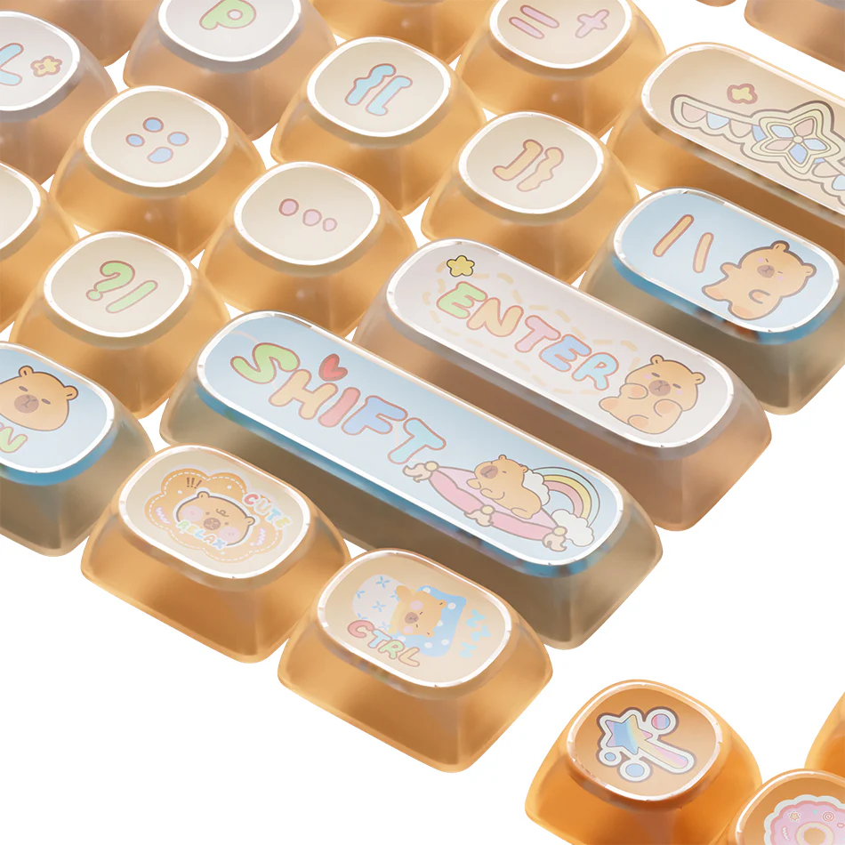 Akko Capybara Pudding Keycap Set MOA Profile 140 Keys - Image 8
