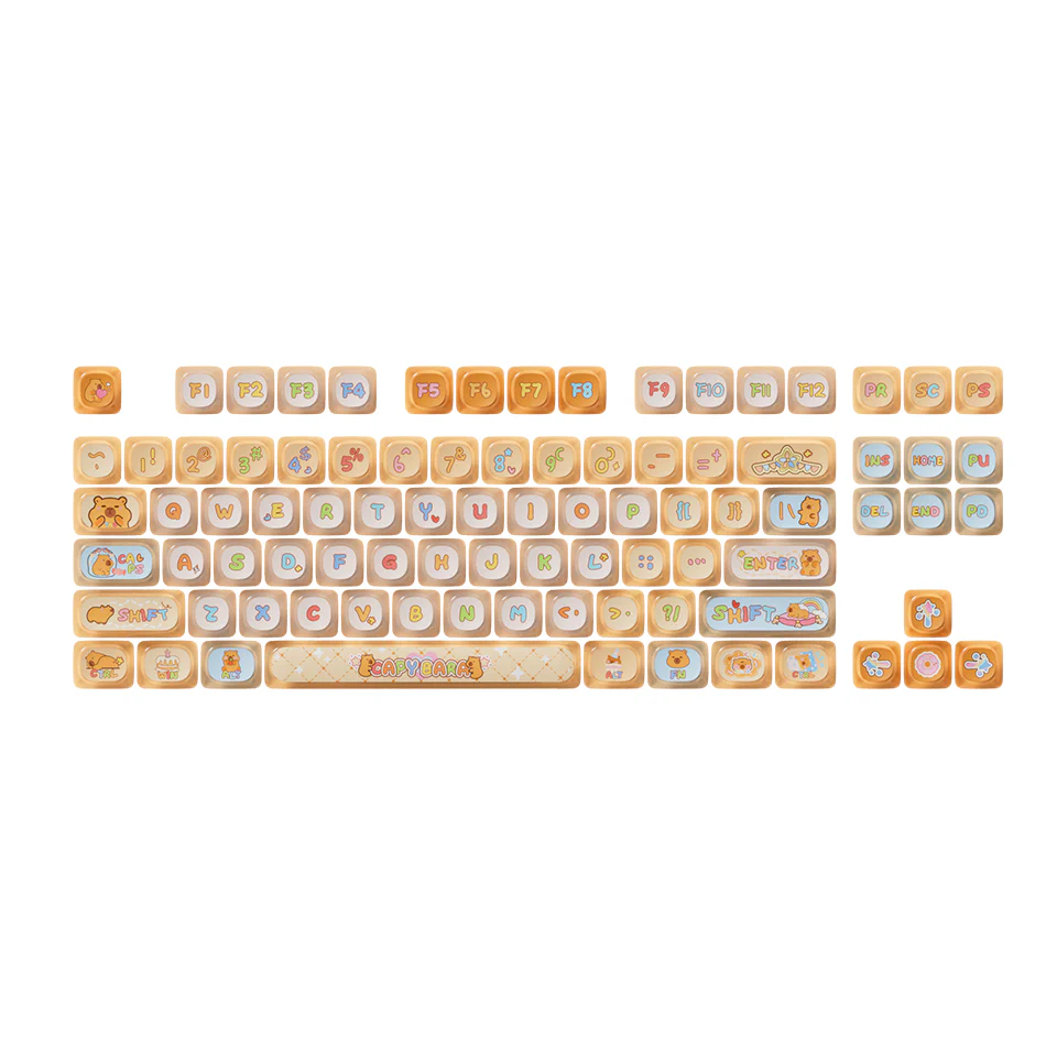 Akko Capybara Pudding Keycap Set MOA Profile 140 Keys - Image 9