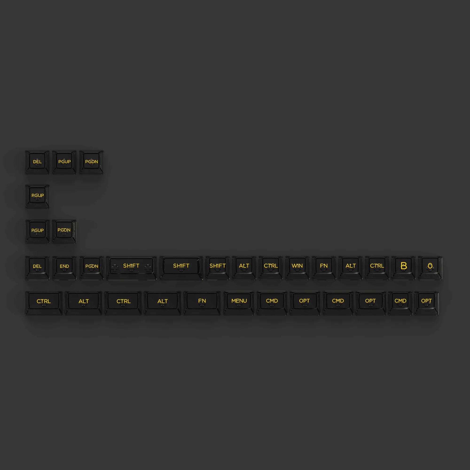 Akko Clear Black V2 Transparent Keycaps Set ASA 155 KEYS - Image 3