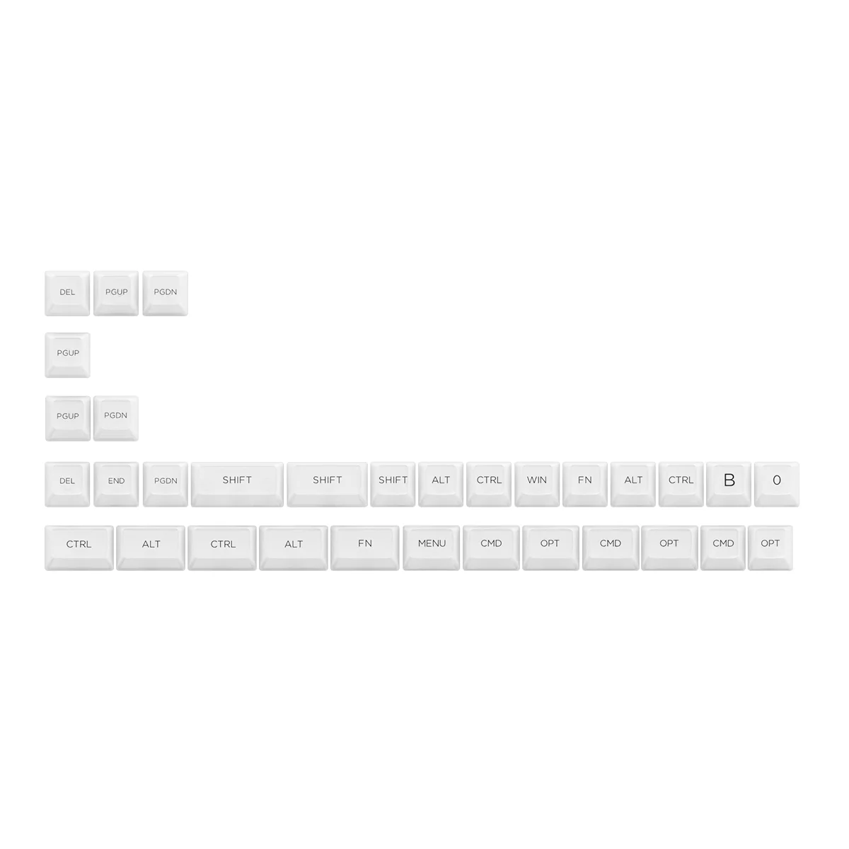 Akko Clear White V2 Transparent Keycaps Set ASA 155 KEYS - Image 3