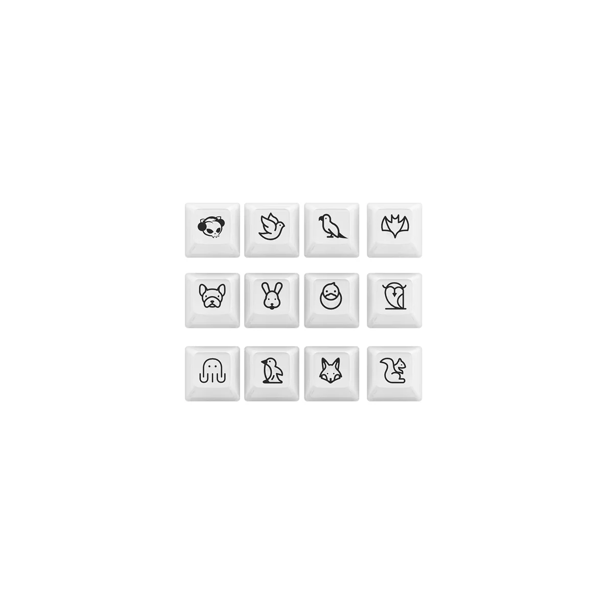 Akko Clear White V2 Transparent Keycaps Set ASA 155 KEYS - Image 4
