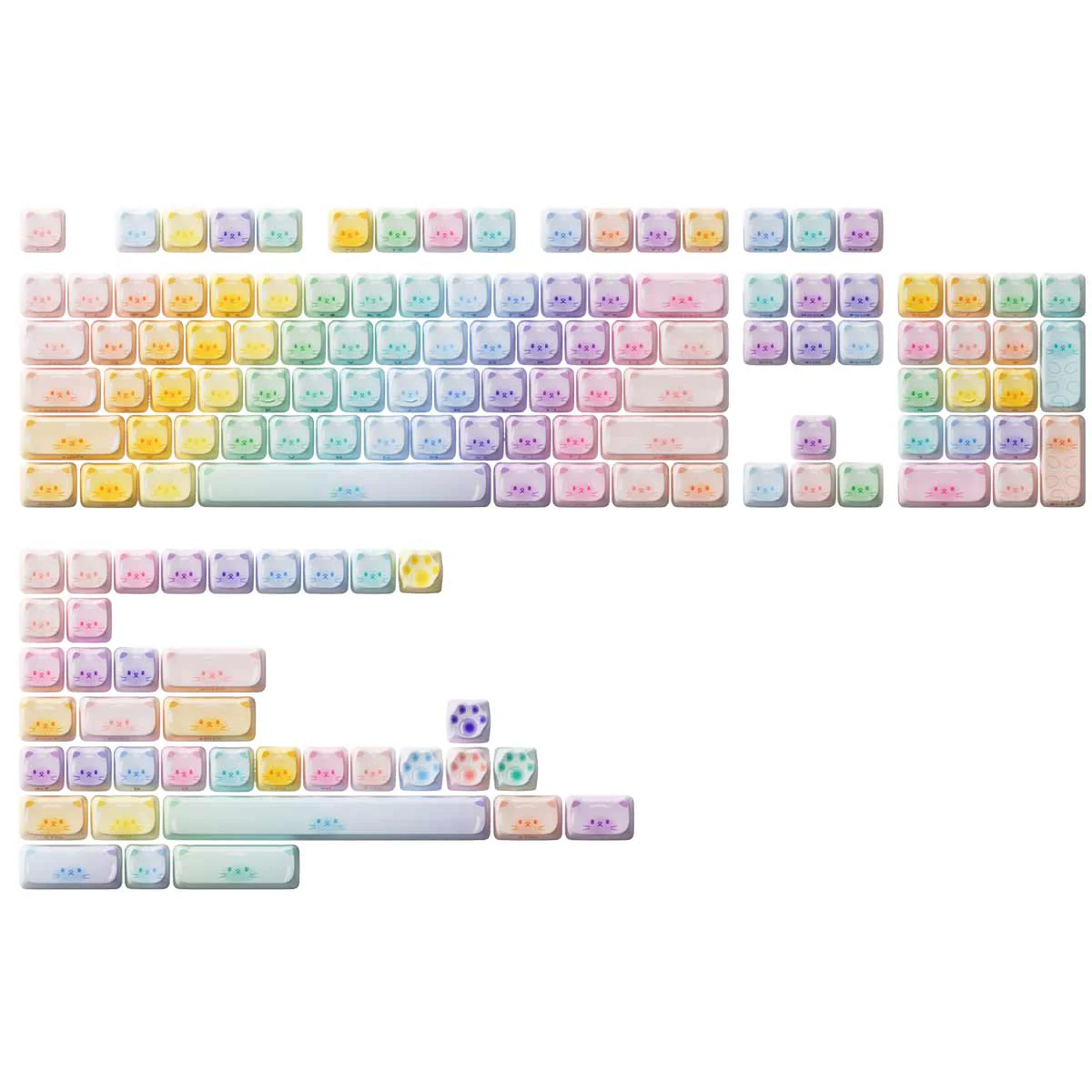 Akko Colorful Cats Keycap Set MAO Profile 142 Keys - Image 2
