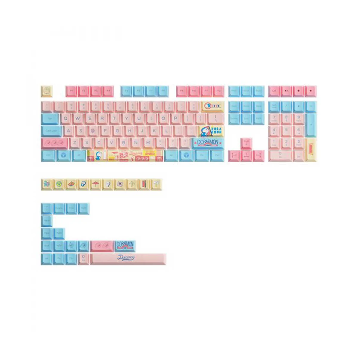 Akko Doraemon Macaron Keycap Set Cherry Profile 136 Keys