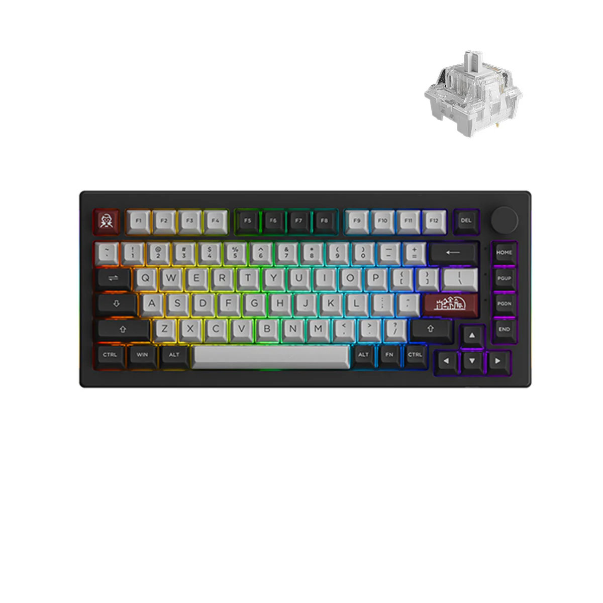 Akko Dracula Castle 5075B Plus Multi-Modes RGB Mechanical Keyboard (Wine White)