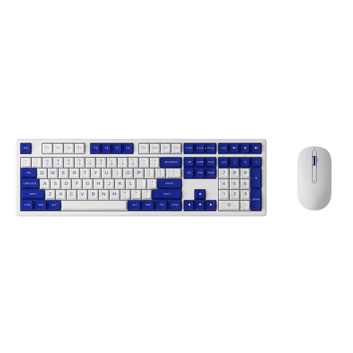 Akko MX108 Business Wireless Keyboard & Mouse Combo (Blue & White)