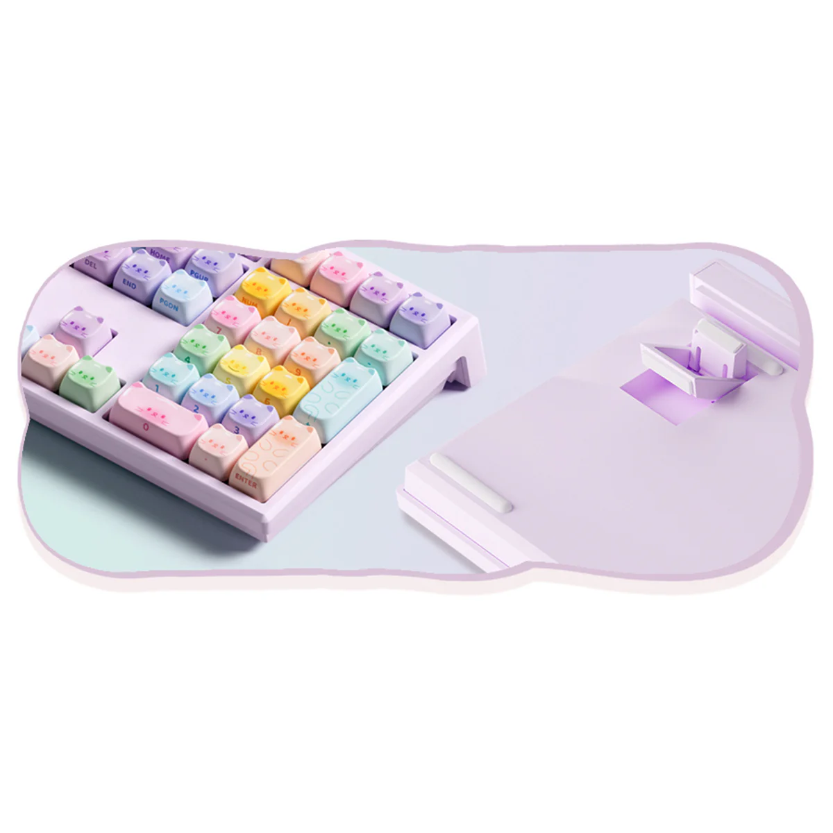 Akko x MonsGeek MG108B Colorful Cats Multi-Mode RGB Hot-Swappable Mechanical Keyboard (Akko V3 Piano Pro Switch) - Image 8